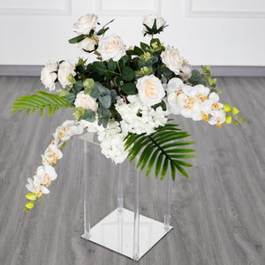 16" Clear Acrylic Flower Stand, Decorative Vase Table Centerpiece